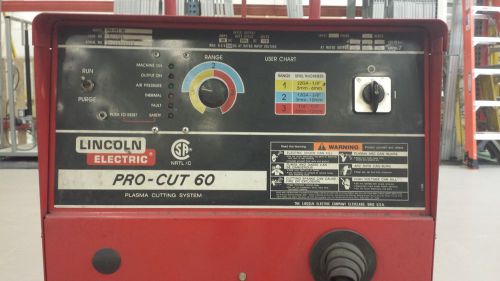 Lincoln plasma cutter pro-cut 60 serial#u1960315919 for sale