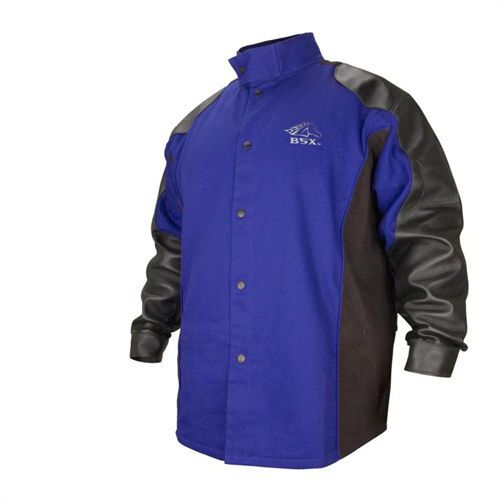 Revco BSX BXRB9C/PS Cotton/Pigskin Welding Jacket Blue/Black Large