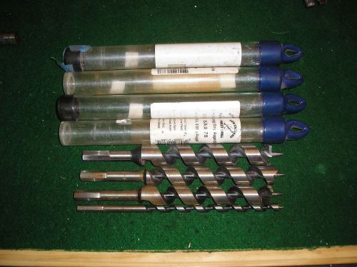 New england twist drill 9in ship auger bit 1in, 7/8x2, 3/8 for sale
