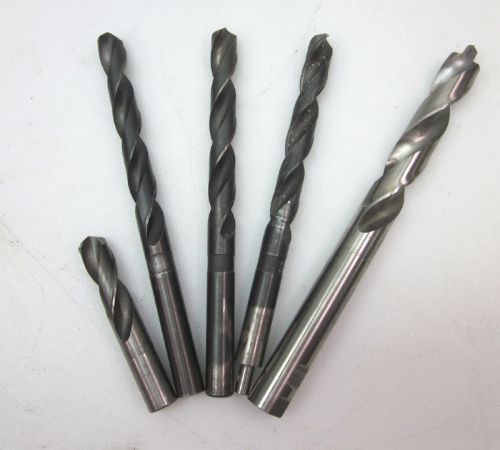 Lot of 5 Straight Shank Twist Tool Drill Bit 47/64&#034;