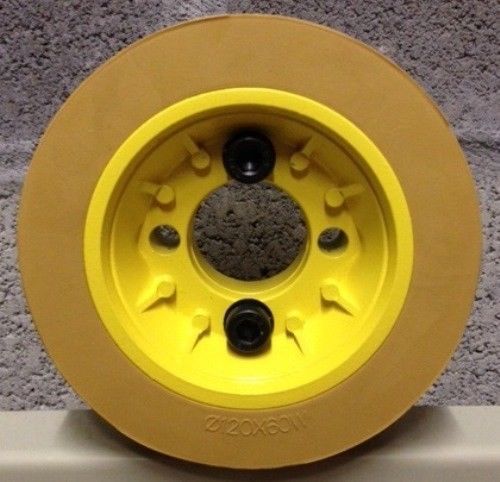 Rubber tire &amp; hub power feeder wheel system - set of 3 (for 1hp motors) for sale