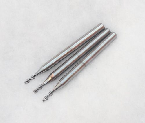 3pcs aluminium cutting double flute CNC router tool bits shank 4mm tip 2mm