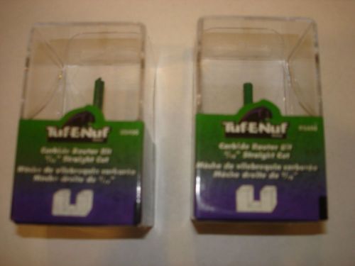 Tuf-E-Nuf Carbide Router Bit 3/16&#034; Straight # 02450 two pcs