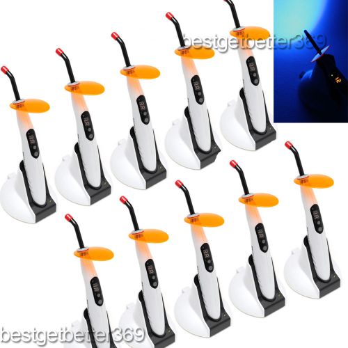 10 Dental Wireless Cordless LED Curing Light Lamp cure 1400mw tip US STOCK