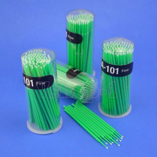 Dental Disposable Micro Applicator Brush Bendable 100 Pcs Green Fine MA-101 V-1