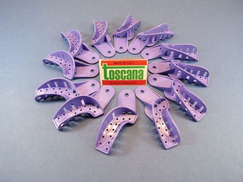 Dental Impression Tray Plastic Abs Upper Leftt/Lower Right Purple/12 TOSCANA