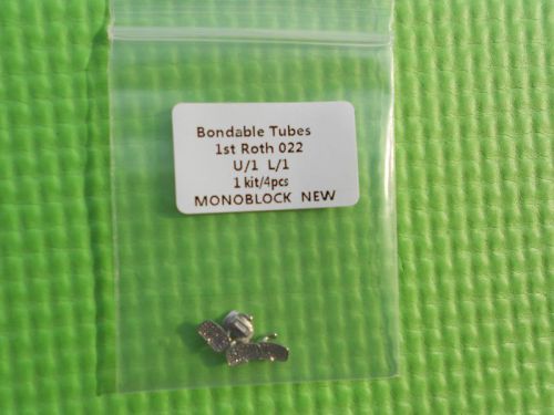 200 Kit MONOBLOCK Non-convertible Bondable Tube Roth 022 1st Molar Buccal Tube