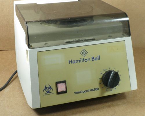 Hamilton bell vanguard v6500 centrifuge w/ (6) place rotor &amp; (4) tube inserts for sale