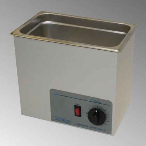 New! sonicor stainless steel ultrasonic cleaner w/heat &amp; timer 1 gal, s-101th for sale