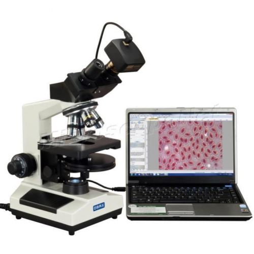 Omax 40x-2000x binocular phase contrast compound led microscope w 14mp camera for sale