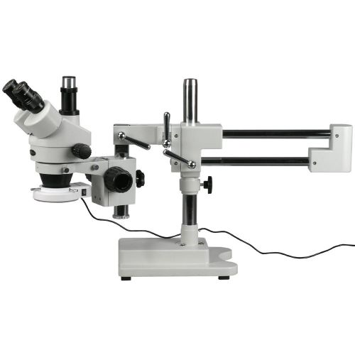 3.5x-90x circuit inspection trinocular zoom stereo microscope with 56-led light for sale