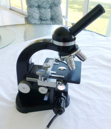 Leica Leitz Monocular Microscope # 517051 from 1957 Wetzlar 4 OBJ CLA&#039;d
