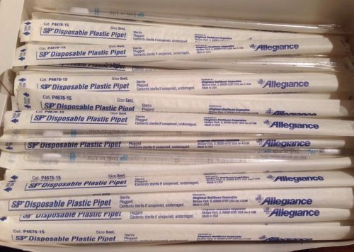 ALLEGIANCE 5mL Disposable Serological Pipets Blue Sterile Plugged 100 Pipets