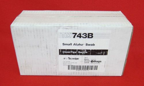Lot/Case/Box of 2500 New Texwipe TX743B Small Alpha Swab CleanTips Swabs  #293