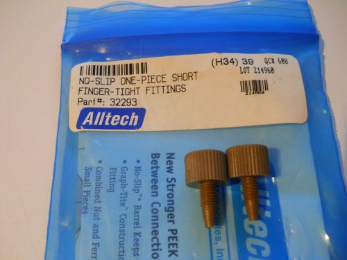 Lot of (2) alltech 1/16&#034; no-slip one piece short finger-tight fittings, 32293 for sale