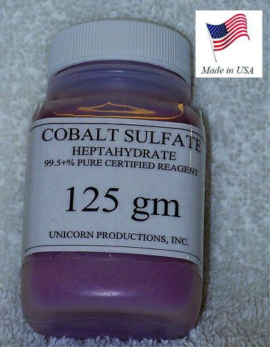 Cobalt Sulfate  - Heptahydrate 99.5+% Reagent - Certified - 125 Grams