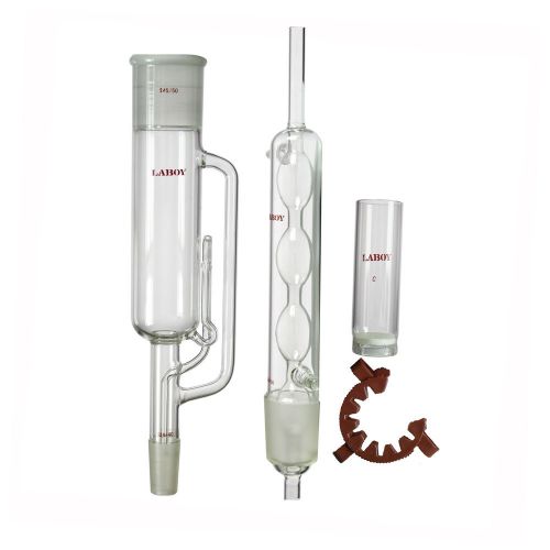 Laboy glass soxhlet extractor set 45/50 4pcs lab glassware kit for sale