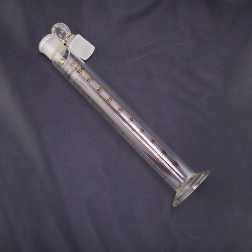 Graduated cylinder with stopper measuring 100ml lab glass new x8 for sale