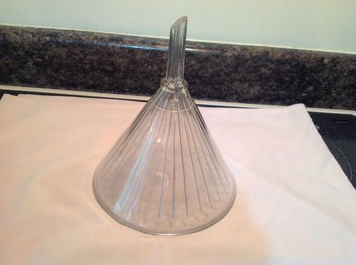 Vintage Glass Ribbed Apothecary Funnel 32 OZ.