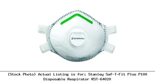 Stanley saf-t-fit plus p100 disposable respirator rst-64020 lab safety unit for sale