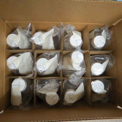12 Nalgene 500mL Disposable Plain Erlenmeyer Culture Flasks PETG #4112-0500