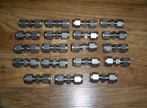 (19) new swagelok stainless steel union tube fittings ss-400-6 for sale