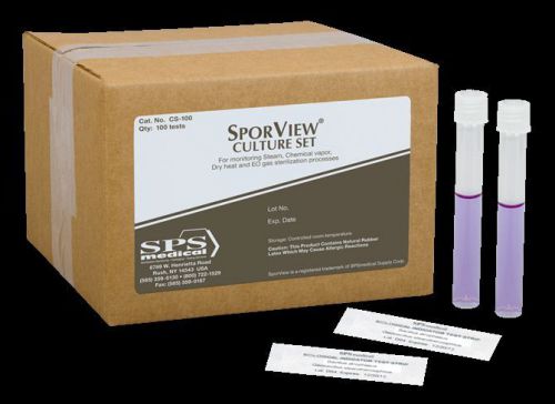 SPS Medical SporView Culture Set, Biological Indicator 100/Box   CS-100