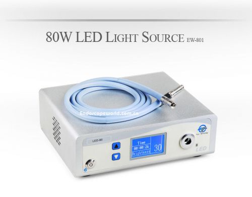 New 80w led cold light source 250w xenon comparable 50000hours +  fiber cable for sale