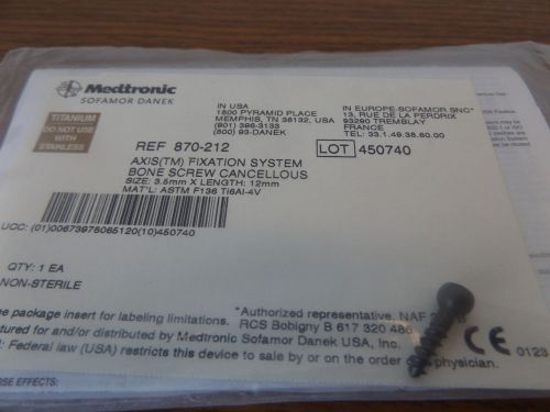 Medtronic 870-212  3.5mm x 12mm  bone screw for sale