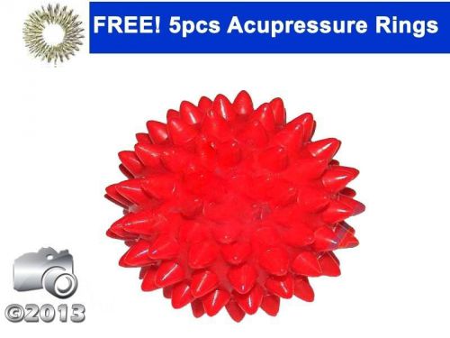 Acupuncture therapy exercise pointed energy ball &amp; free 5pcs acu. sujok ring for sale