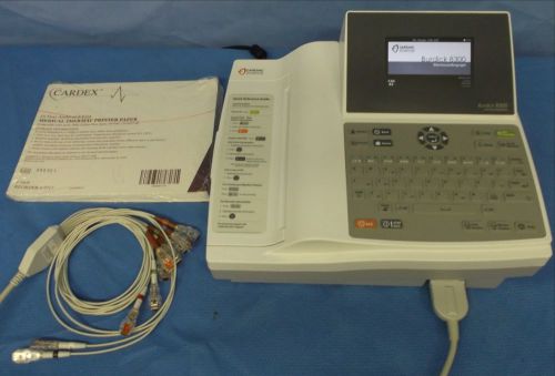 BURDICK 8300 EKG MACHINE w/Leads, Power Supply, &amp; extra paper