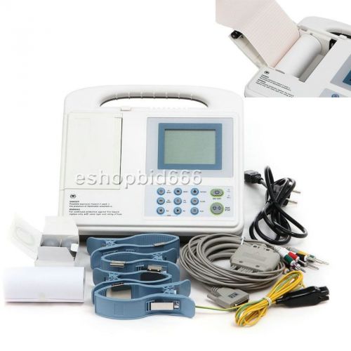 6 Channel 3.8 inch Digital Electrocardiograph ECG Machine EKG Machine 16 Case CE