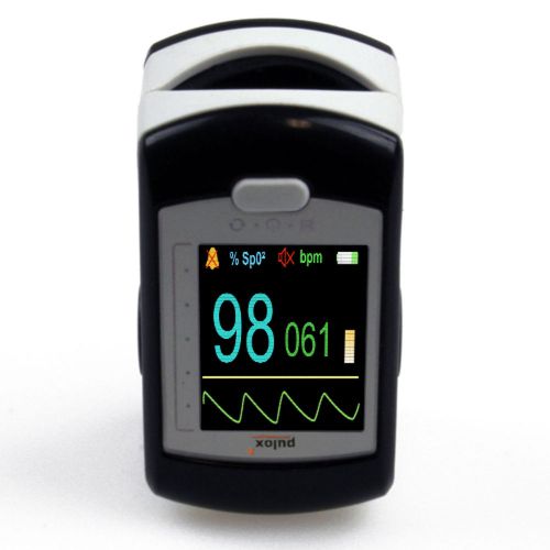 Rechargeable fingertip pulse oximeter + software/cable full colour oled display for sale