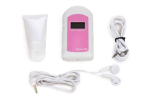 FDA LCD display Baby Sound Fetal Doppler with Gel Pink Color