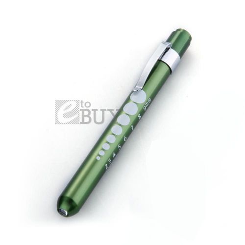 Warm White Flashlight Medical Pen Pocket Doctor Nurse Penlight Green