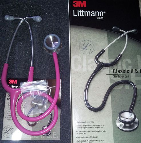 3M Littmann Classic II S.E. Stethoscope Rasberry Tube 28 inch 2210
