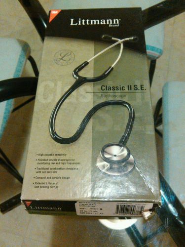 3M Littmann Brand Classic II S.E. Stethoscope Black Brand New 28 in /  71 cm