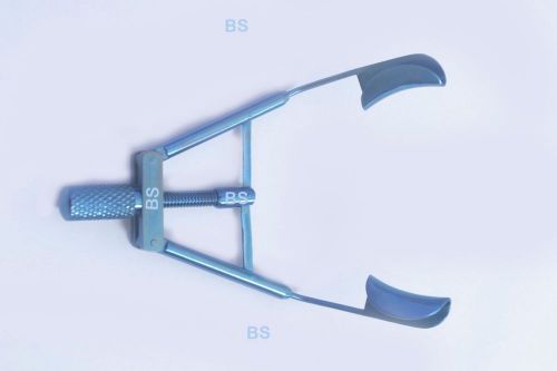 titanium eye Speculum Solid Bladed Temporal adjustable opening round body