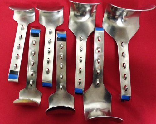 Elmed Kirschner Retractor Set Instruments Ring and 7 Blades Excellent Condition