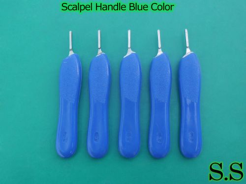 5 Pcs Scalpel Handle #3 with Blue Color Surgical Instruments