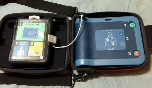 Philips heartstart frx aed w/case &amp; infant/child key for sale