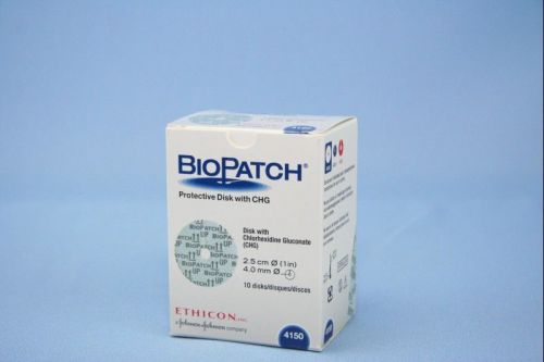 J &amp; J Biopatch Antimicrobial Dressings, 1&#034; Disk, 4mm Hole, #4150 (1 Bx of 10 Ea)