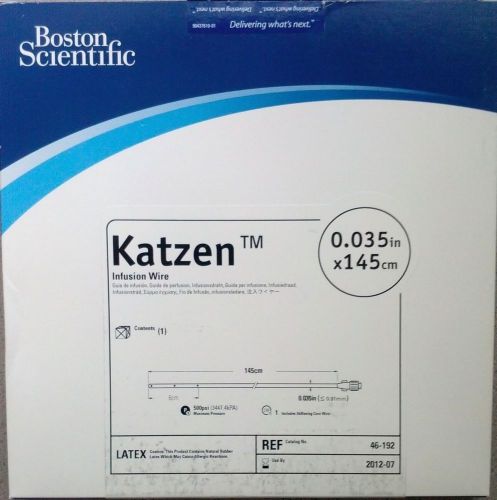 Boston Scientific 46-192 Katzen Infusion Wire 0.035&#034; x 145cm, 6cm Tip