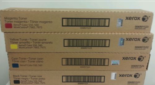 Xerox Color 550 / 560 CYMK Toner SET 6R1521 6R1522 6R1523 6R1524