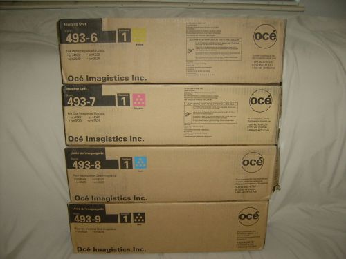 4 full set oce imagistics 493-6 493-7 493-8 493-9 imaging drums y/m/c/b sealed for sale