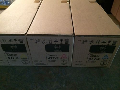 Color Set Of 3 Oce Toner Cyan Magenta Yellow 477-2 477-3 477-4 CM2522