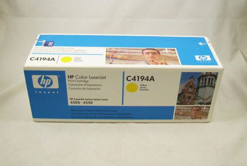 HP C4194A COLOR LASERJET PRINT CARTRIDGE, YELLOW, FOR HP 4500 AND 4550