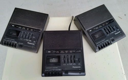 Lot of 3 Panasonic Microcassette Transcriber Model RR-930.