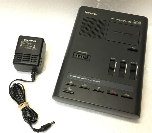 Olympus Pearlcorder Dictation Microcassette Transcriber T1000 with Power Only