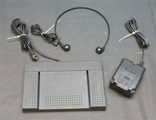 Olympus Dictaphone Foot pedal RS19 Power supply and headset Transcriber